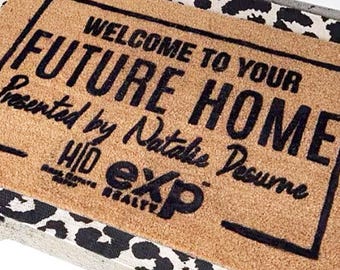 Welcome Home Doormat  Real Estate Closing Gift Outdoor Welcome Mat for New Home Buyers