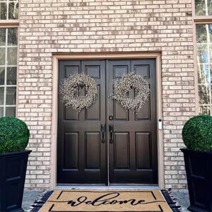 Welcome Doormat Flocked Coir Outdoor Mat Housewarming Gift