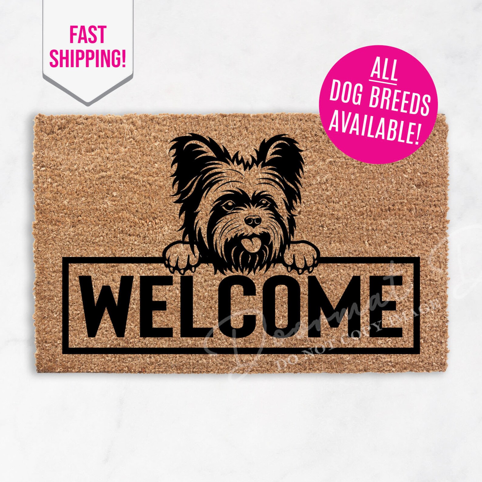 Yorkie Doormat Yorkshire Terrier Door Mat Pet Lover Etsy