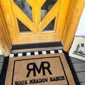 Custom Cattle Brand Deurmat Gepersonaliseerde Outdoor Welkom Mat Cadeau FLOCKED COIR Jagen Vissen