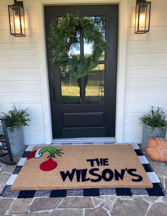 Christmas Door Mat Large Indoor Outdoor Entrance Mat Funny Xmas