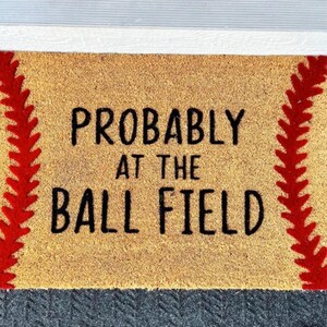 Baseball Field Doormat Outdoor Welcome Mat for Sports Fans MLB Team Gift