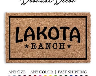 Custom Cattle Brand Doormat  Personalized Outdoor Welcome Mat for Ranch  Farm  Unique Gift for Hunters  Fishers