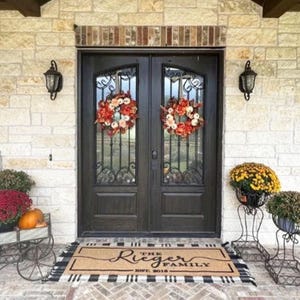 Coir Doormat  Custom Welcome Mat  Perfect Engagement or Wedding Gift