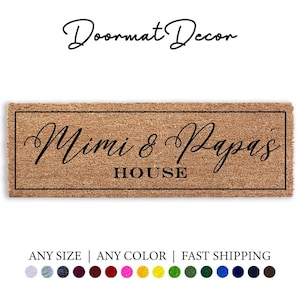 Personalized Grandparents House Doormat Custom Gift for Grandma  Grandpa from Grandkids