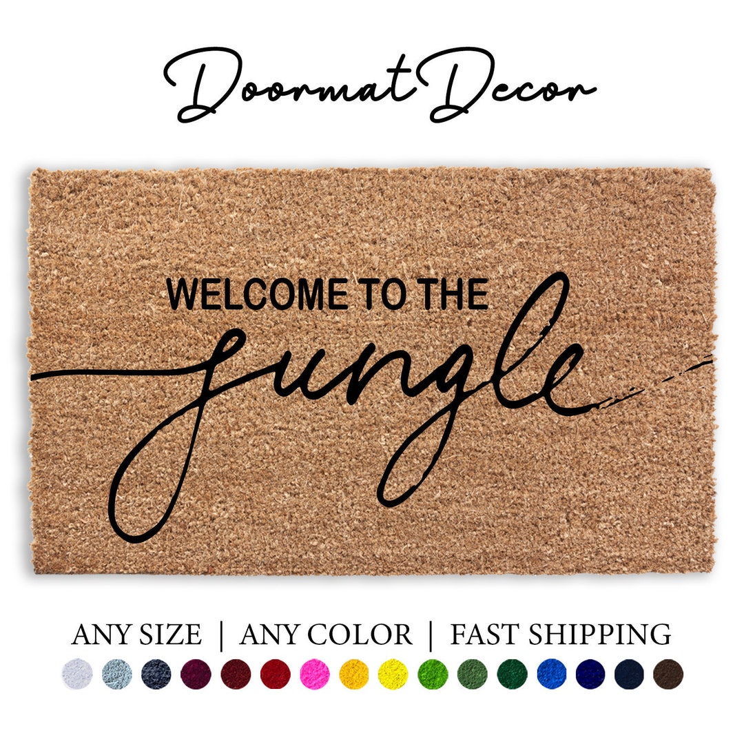 to the Jungle Doormat, Funny Outdoor Mat, Custom
