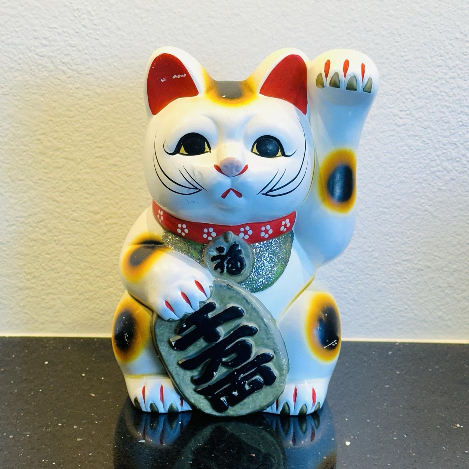 その他 lucky cat coin bank Lucky Cat Coin Bank Style Ornately Decorated Porcelain