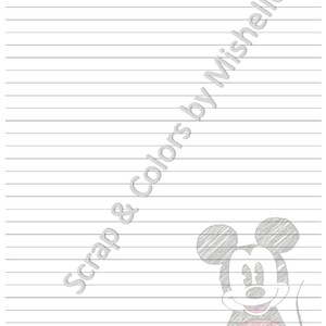 Printable Mickey Notes Lined Sheets A5 - Etsy