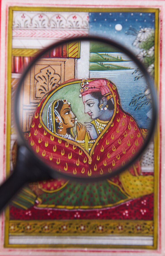 Painted Bikaner Shrine Shutters - 18thC Painted Bikaner Shrine Shutters - 18thC