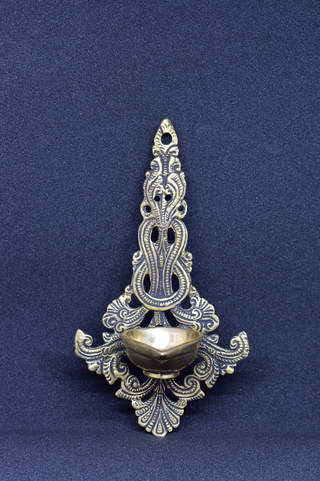 Brass Wall Mounted Oil Lamp Victorian Vintage Brass Oil Lamp Wall