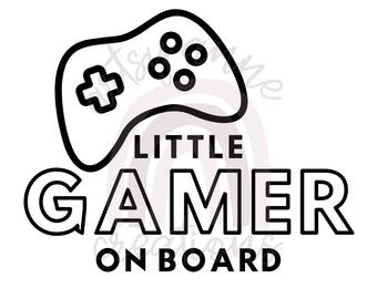 Little Gamer On Board Decal | Video Game Baby On Board Sticker | Gaming Car Window Vinyl
