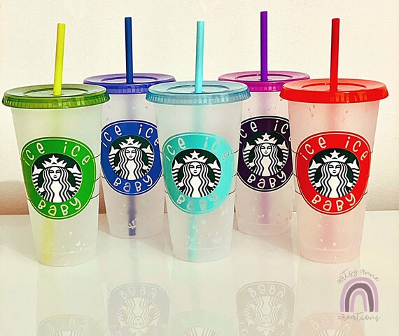 Ice Ice Baby PRIDE Starbucks 2021 Color-change Confetti Cold Cups/tumblers  - Etsy