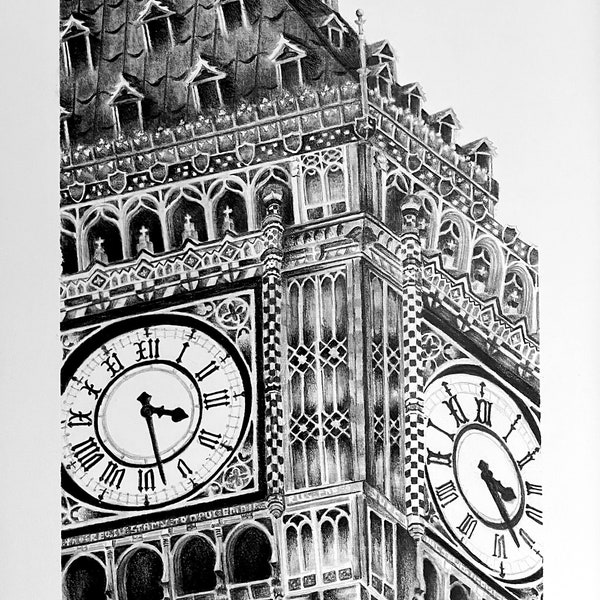 Big Ben Clock Drawing | London Decor