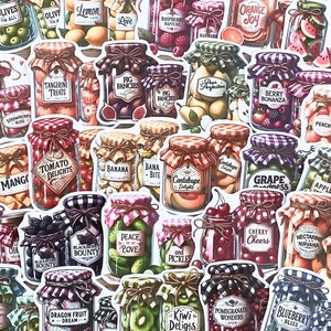 Pack d'autocollants de fruits, journal indésirable, autocollants de pots de fruits, autocollants confortables, autocollants de journal, albums de coupures, noyau de chalet, fabrication de cartes, collage