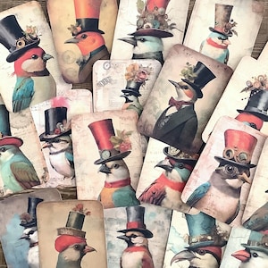 Steampunk Junk Journal Ephemera, cartes de visite, journaux steampunk, kit de scrapbooking, fabrication de cartes, collage