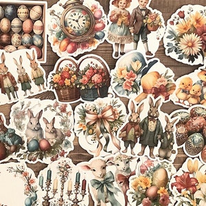 Autocollants de journal de Pâques, journaux de Pâques, autocollants de printemps, autocollants de journal, autocollants de scrapbooking, fabrication de cartes, collage