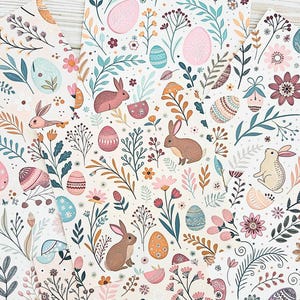 Papier pour carnet de Pâques, papier scrapbooking printanier, kit de scrapbooking, papier printanier, papier de fond, fabrication de cartes, collage