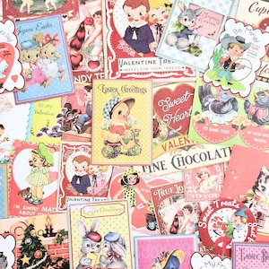 Autocollants de journal indésirable, autocollants rétro, éphémères de journal vintage, autocollants de scrapbooking, fabrication de cartes, collage