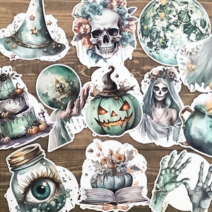 Autocollants d'Halloween, kit de journal indésirable, autocollants d'Halloween, journal d'Halloween, autocollants de journal, autocollants de scrapbooking, fabrication de cartes, collage