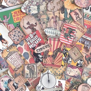 vintage Circus Junk Journal Ephemera, scrapbooking vintage, kit de journal indésirable, éphémères de coupe rapide, fabrication de cartes, collage