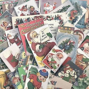 Retro Christmas ephemera set, vintage Christmas, scrapbooking, junk journaling, planners, Christmas journals, cardmaking, collage