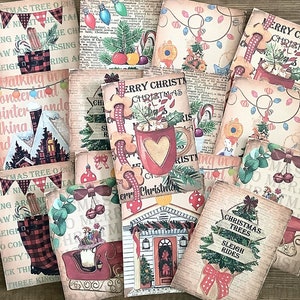 Junk Journal Ephemera, journal cards, scrapbook ephemera, scrapbook kit, junk journal kit, scrapbook paper, vintage Christmas