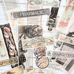 Stickers vintage Junk Journal, journal vintage, éphémères vintage, autocollants de scrapbooking, fabrication de cartes, collage