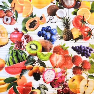 Autocollants de fruits, autocollants de journal, autocollants de nourriture, fruits mignons, autocollants de scrapbooking, kit de journal indésirable, fabrication de cartes, collage