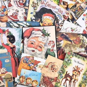 Retro Christmas Ephemera Set, vintage Christmas, scrapbooking, junk journaling, planners, Christmas journals, cardmaking, collage