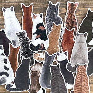 Autocollants de chat, autocollants de journal indésirable, amoureux des chats, journal de chat, autocollants de scrapbooking, fabrication de cartes, collage