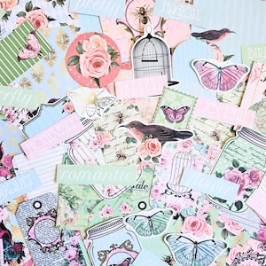Junk Journal Ephemera, kit de scrapbooking, kit de journal indésirable, éphémères de scrapbooking, fournitures de scrapbooking, journal de printemps, fabrication de cartes, collage