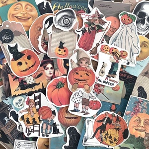 Ensemble rétro Halloween éphémères, scrapbook Halloween, journal indésirable, papier Halloween, Halloween vintage, fabrication de cartes, collage