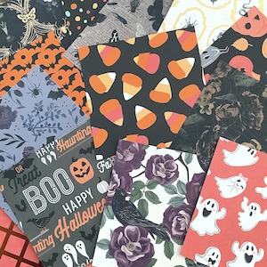 Papier journal Halloween, scrapbooking Halloween, papier cartonné Halloween, papier Halloween.