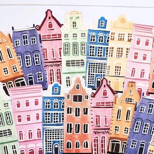 Whimsical Houses Junk Journal Ephemera, scrapbook paper, junk journal kit, scrapbook ephemera, journal supplies, cardmaking, collage