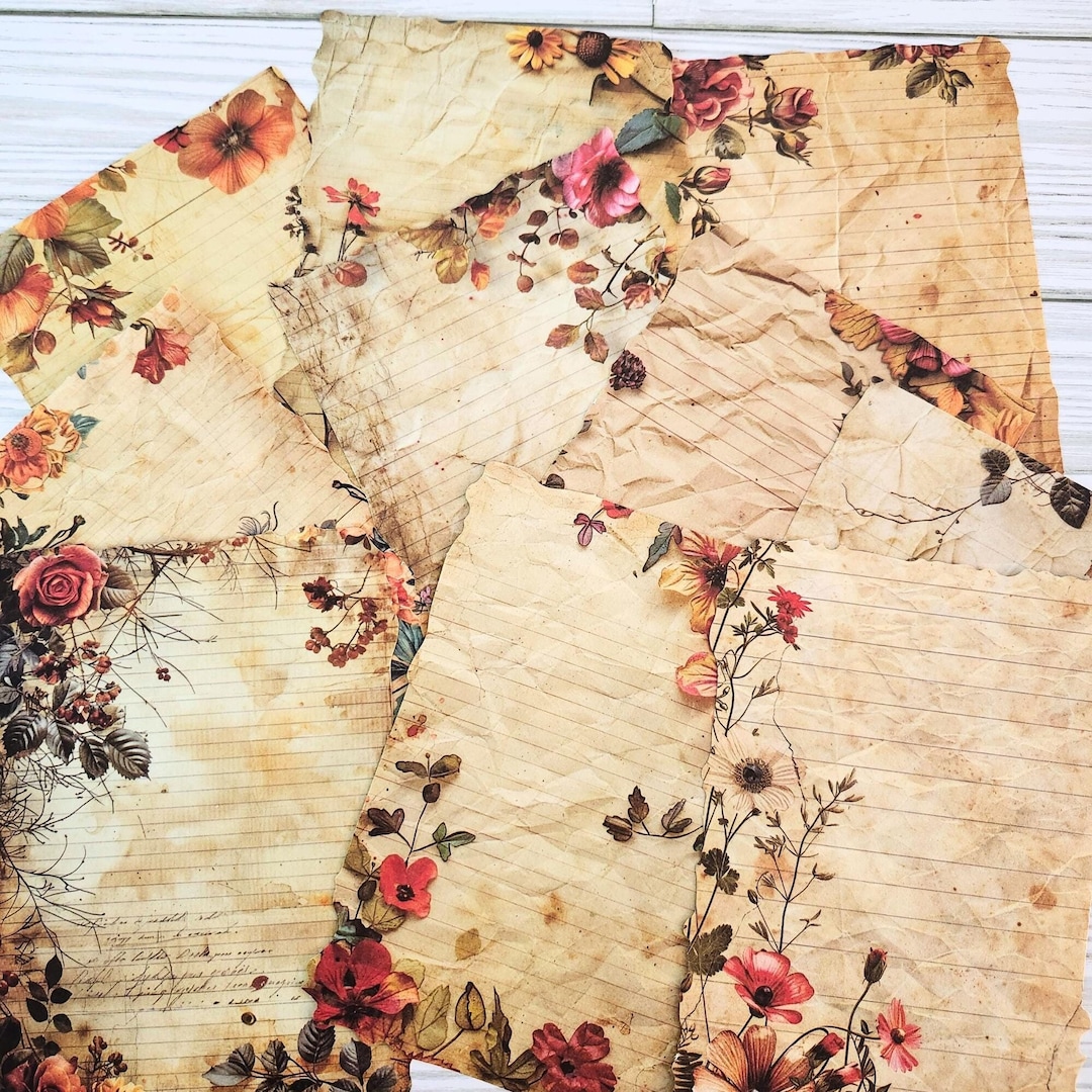Vintage Junk Journal Paper, Journal Kit, Scrapbook Paper, Scrapbook Kit ...