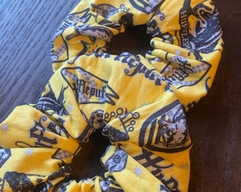 Handmade Hufflepuff Hair Scrunchie