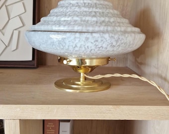 lámpara de mesa de cristal clichy