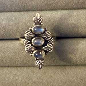 Labradorite Triple Stone Sterling Silver