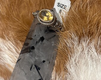 Citrine Sterling Silver size 8