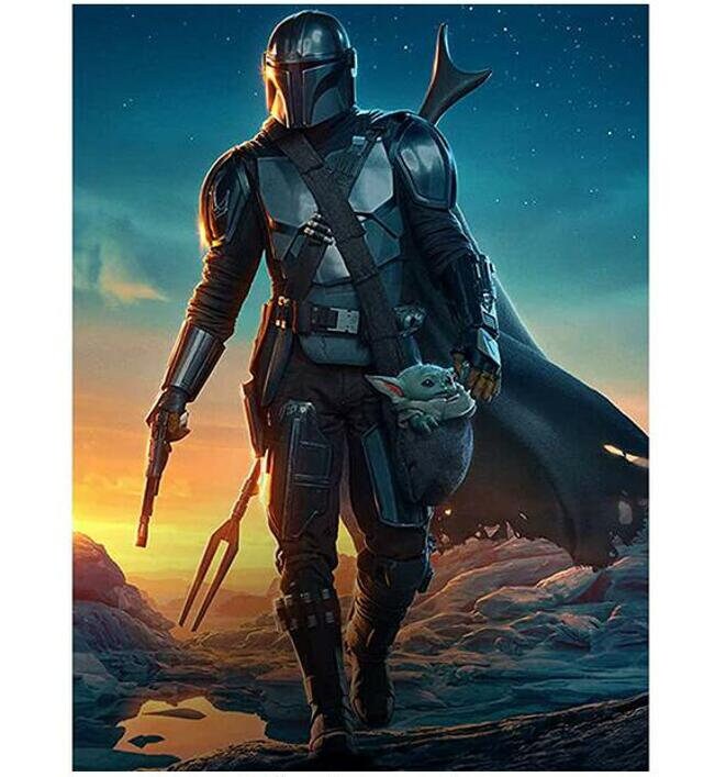 5D full Mandalorian diamond embroidery kit diamond painting | Etsy