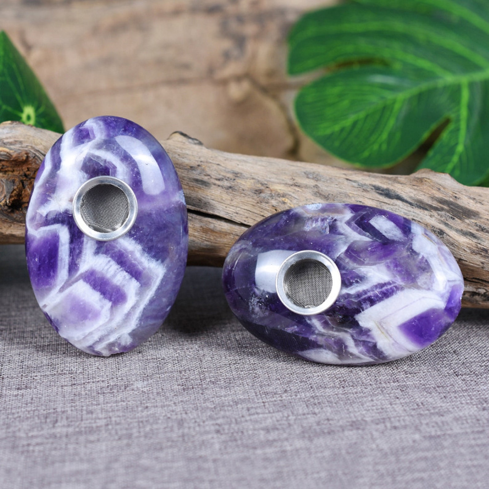 Amethyst Crystal Pipe Amethyst Quartz Crystal Pipe Oval Etsy