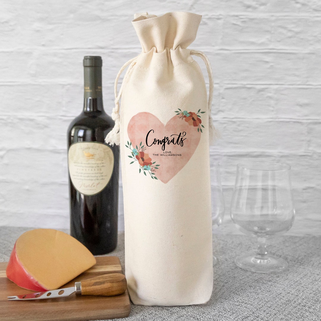 Personalized Wine Gift Bag Fabric Wrapping Bag for Wine Etsy