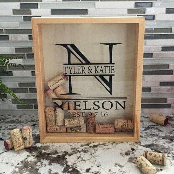 Shadow Box Wine Cork Etsy