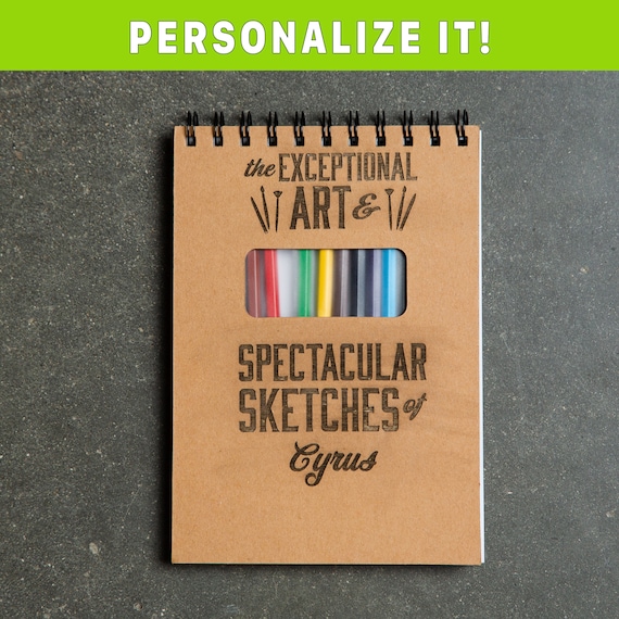 Personalized Sketch Pad Gift for Artist Kids or Grandkids Birthday Present  for Boys and Girls Back to School & Stocking Stuffers 