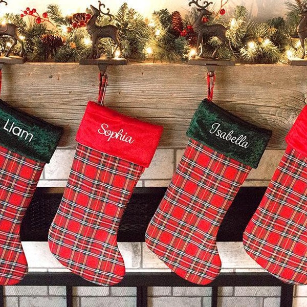 Plaid Stocking Etsy