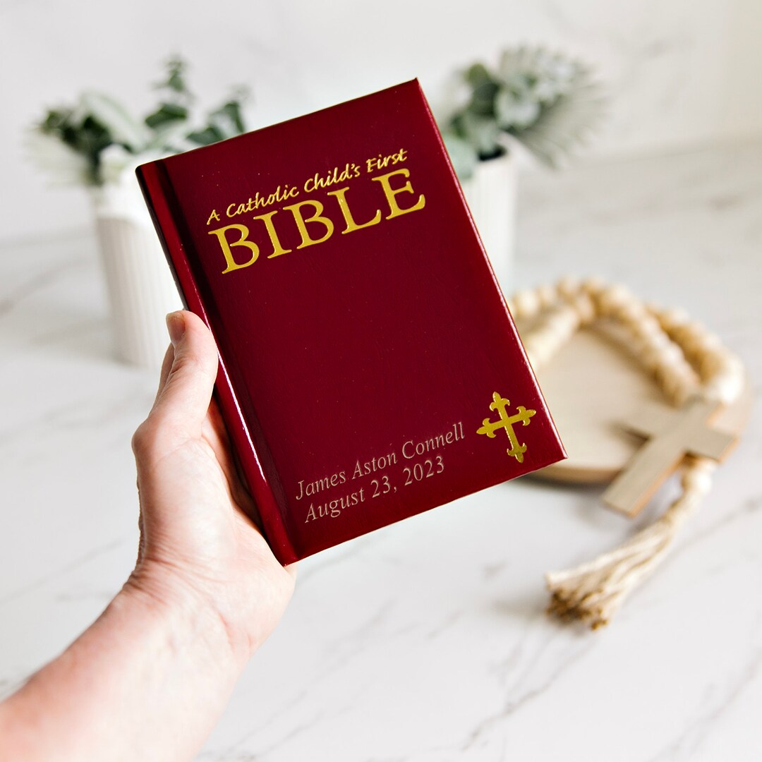 Personalized Engraved Bible small 4 1/2 X 6 First Communion Gift
