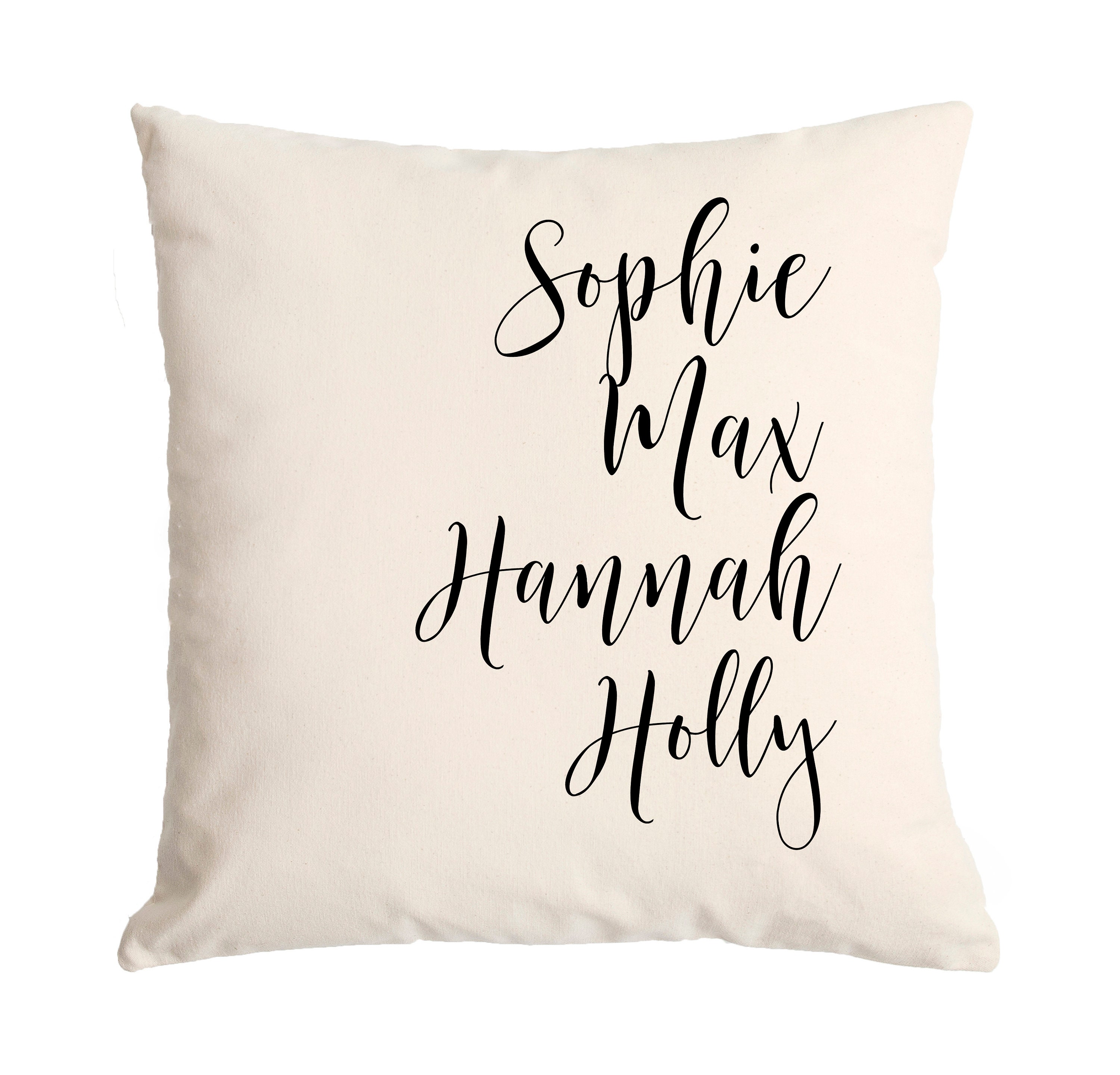 CUSTOM THROW PILLOW with Names and Insert 18x18 Script Font Etsy