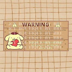 Caramel Dog - Car Warning Sticker