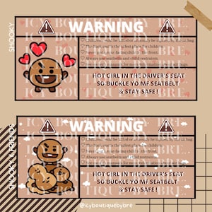BT21 Cookie - Car Warning Sticker