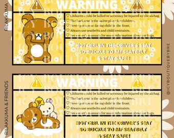 Light Brown Bear Cub - Car Warning Sticker